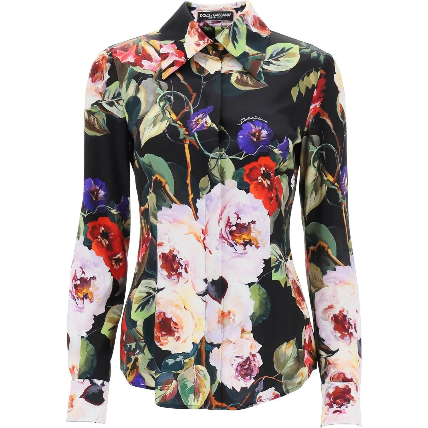 Dolce & Gabbana rose garden shirt in satin