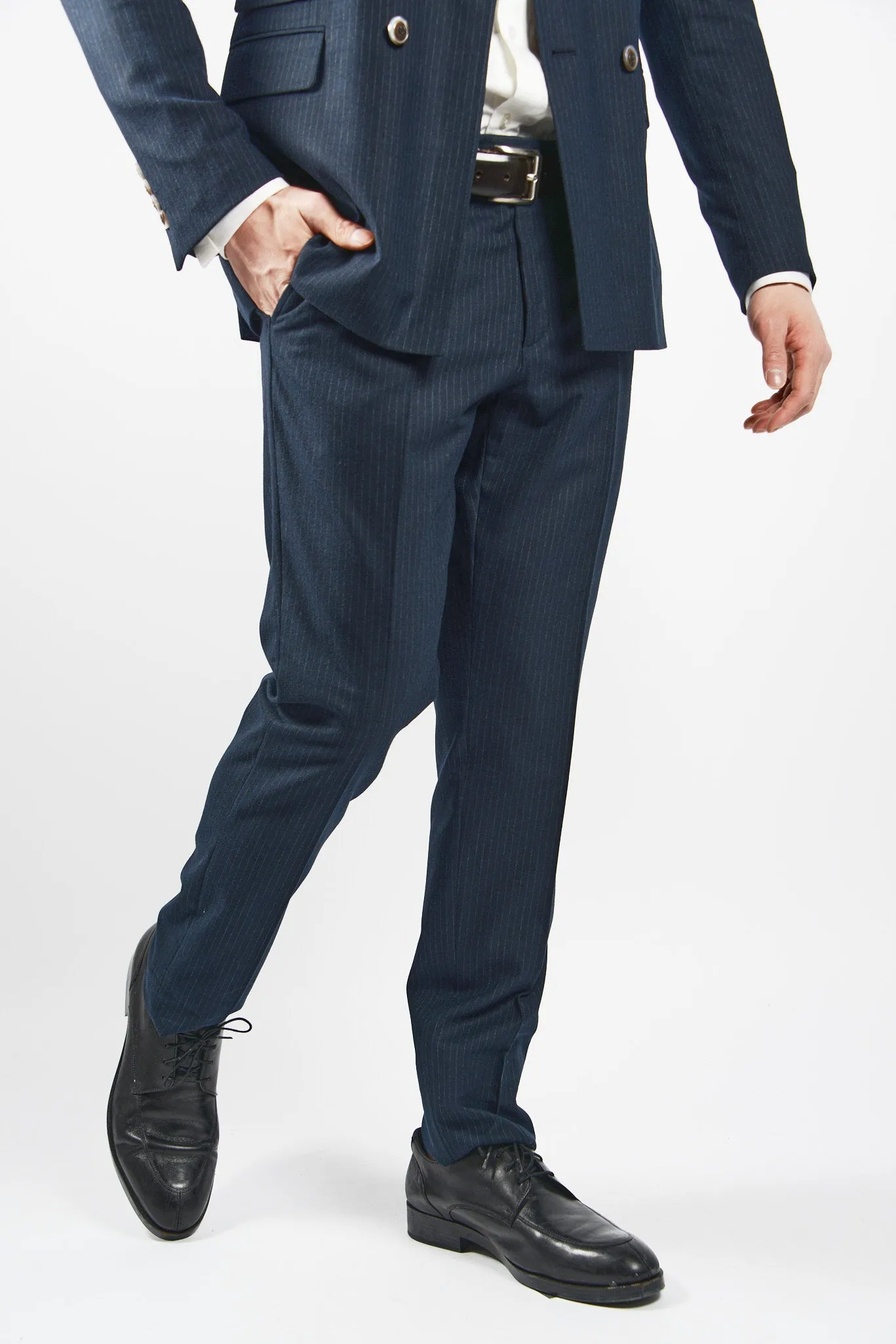 EURO PINSTRIPE BRUSHED DT DRESS PANT