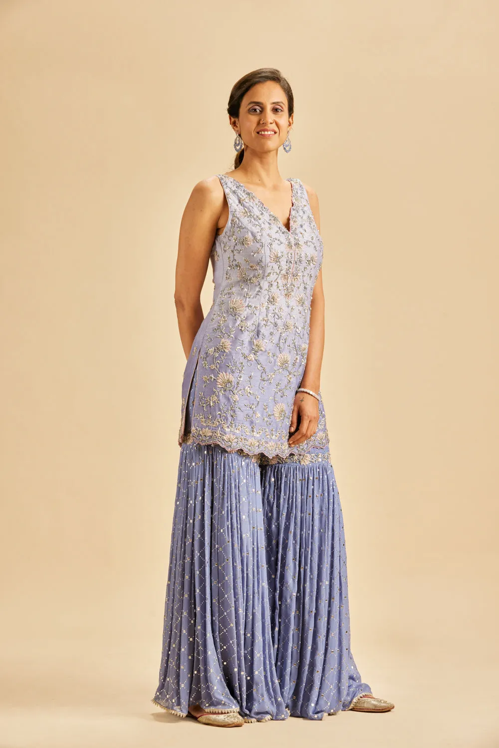 Ink Blue Ombre Garara Set