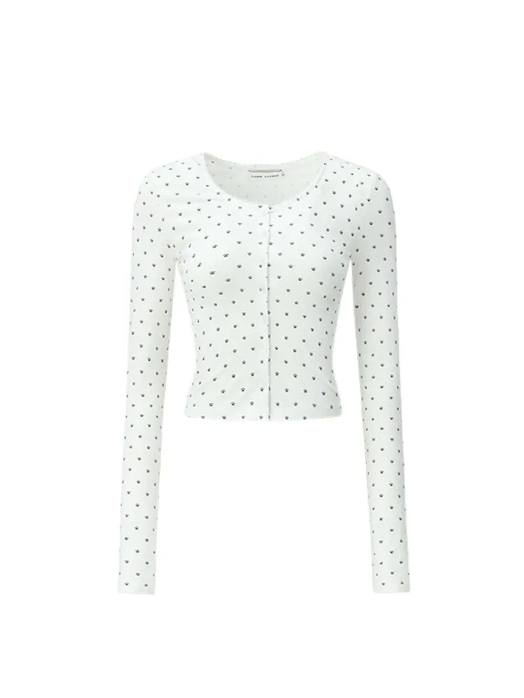 Knitted Lace Skinny Short Cardigan【s0000006281】