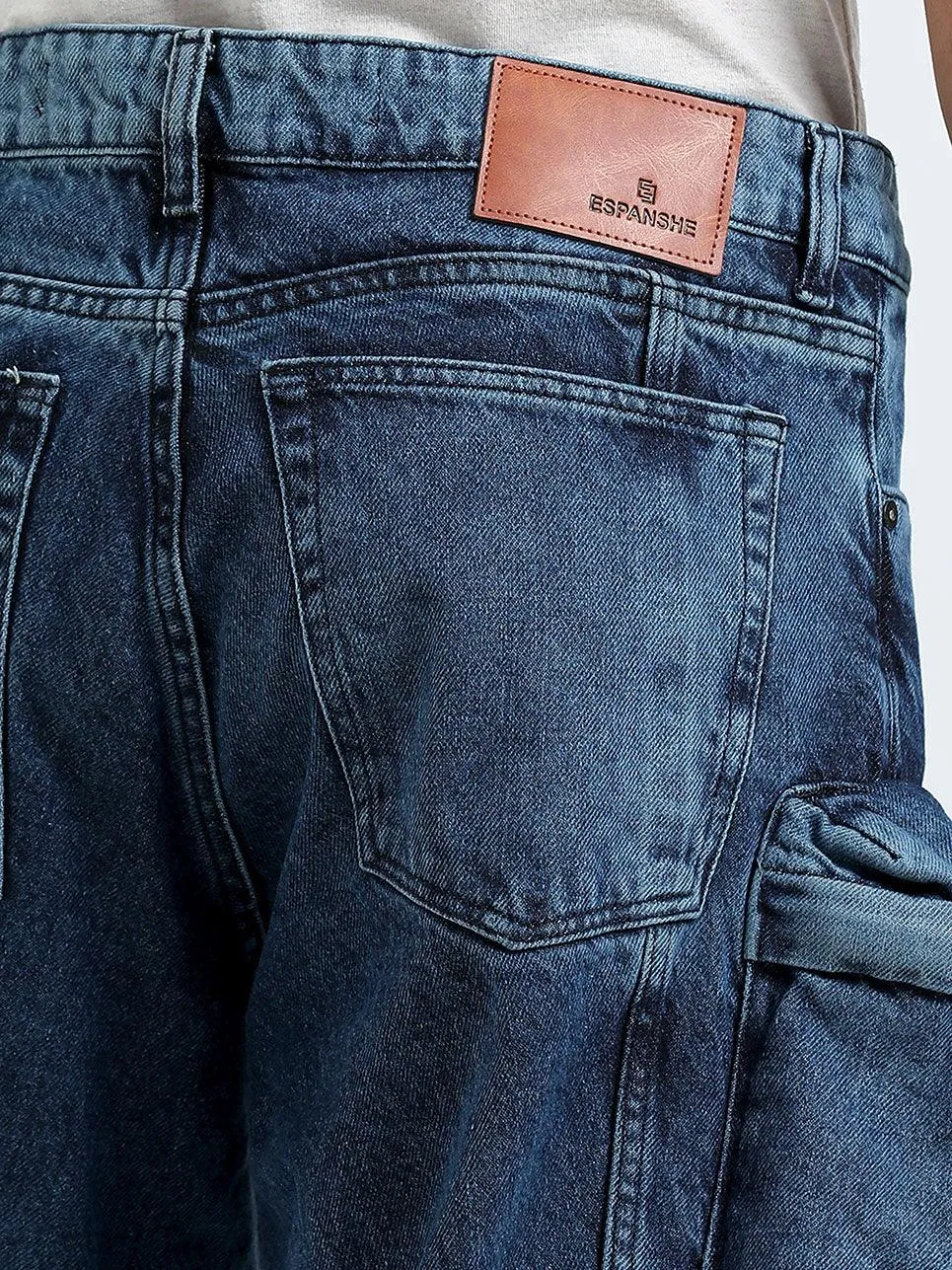 Kola -  Baggy 10 Pocket Cargo Jeans - Dark Blue
