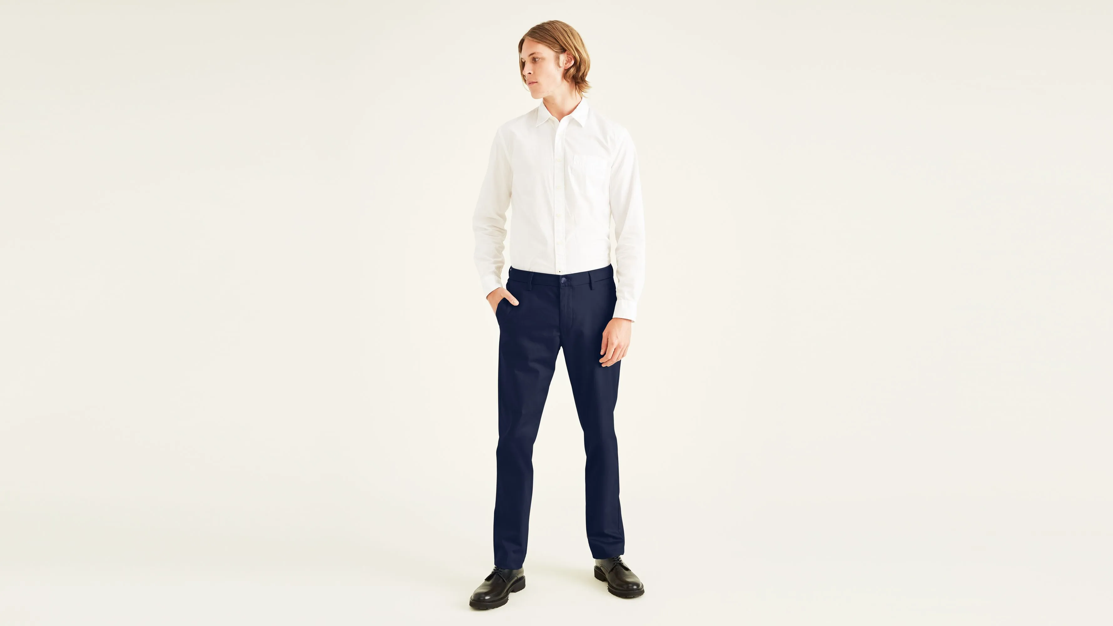 Signature Iron Free Khakis, Creased, Slim Fit with Stain Defender®
