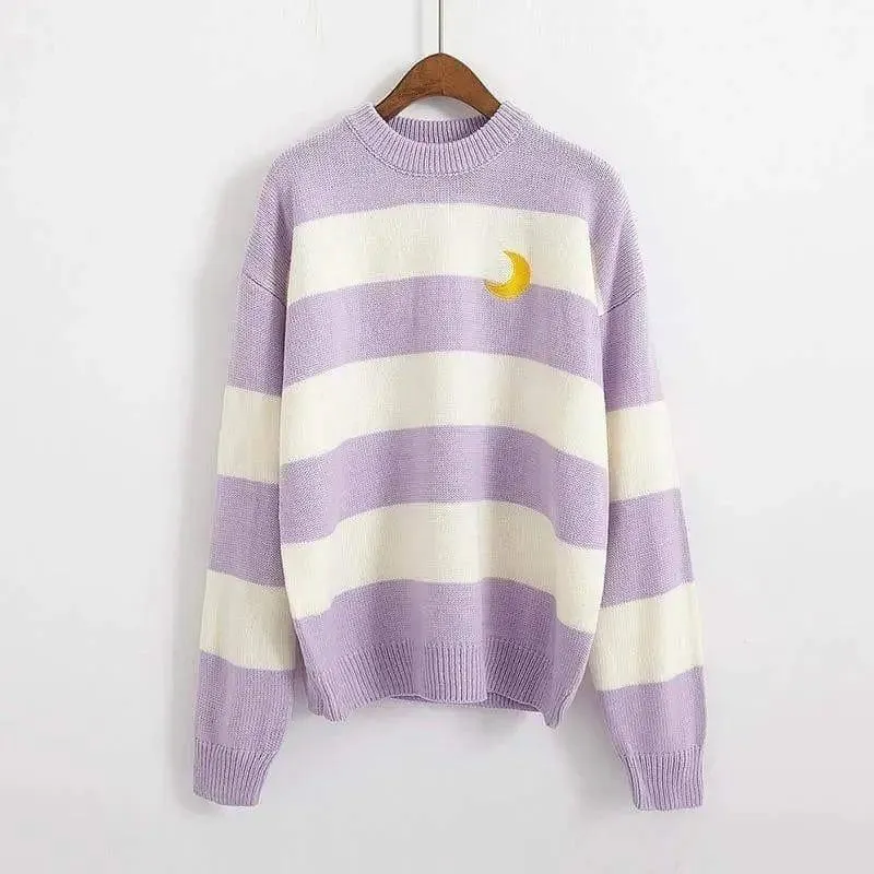 Very Fairy Striped Sweater Knit Sweater