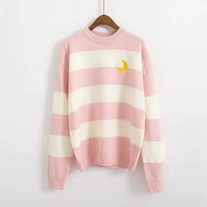 Very Fairy Striped Sweater Knit Sweater